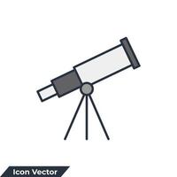 astronomy icon logo vector illustration. telescope symbol template for graphic and web design collection