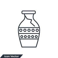 Archaeologist icon logo vector illustration. Antique vases symbol template for graphic and web design collection
