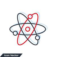 physics icon logo vector illustration. quantum atom symbol template for graphic and web design collection