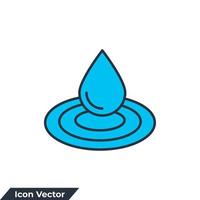 Ilustración de vector de logotipo de icono de hidrología. plantilla de símbolo de gota de agua para la colección de diseño gráfico y web