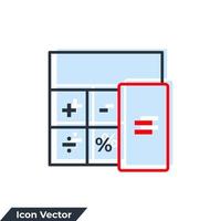 ilustración de vector de logotipo de icono matemático. plantilla de símbolo de calculadora para la colección de diseño gráfico y web