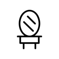 vector de icono de tabla cosmética. ilustración de símbolo de contorno aislado