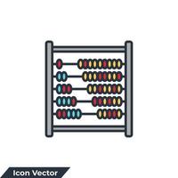 ilustración de vector de logotipo de icono matemático. plantilla de símbolo de ábaco para la colección de diseño gráfico y web