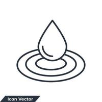 Ilustración de vector de logotipo de icono de hidrología. plantilla de símbolo de gota de agua para la colección de diseño gráfico y web