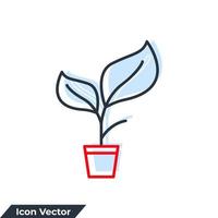 organic icon logo vector illustration. plant symbol template for graphic and web design collection