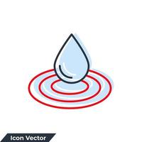Ilustración de vector de logotipo de icono de hidrología. plantilla de símbolo de gota de agua para la colección de diseño gráfico y web