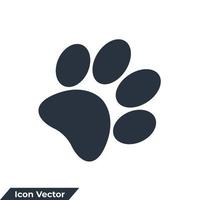 zoology icon logo vector illustration. Paw Print symbol template for graphic and web design collection