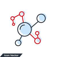 ilustración de vector de logotipo de icono de física. plantilla de símbolo de molécula para la colección de diseño gráfico y web