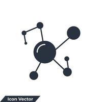 physics icon logo vector illustration. molecule symbol template for graphic and web design collection