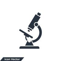 ilustración vectorial del logotipo del icono de microbiología. plantilla de símbolo de microscopio para colección de diseño gráfico y web vector