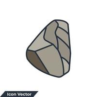 Ilustración de vector de logotipo de icono de geología. plantilla de símbolo de piedra para la colección de diseño gráfico y web