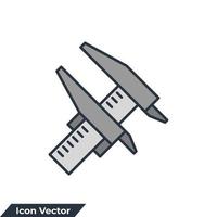 metrology icon logo vector illustration. caliper symbol template for graphic and web design collection