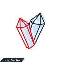 Ilustración de vector de logotipo de icono de gemología. plantilla de símbolo de gema para la colección de diseño gráfico y web
