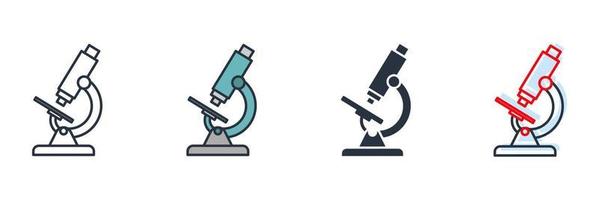 microbiology icon logo vector illustration. microscope symbol template for graphic and web design collection