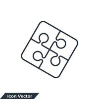 logics icon logo vector illustration. puzzle symbol template for graphic and web design collection