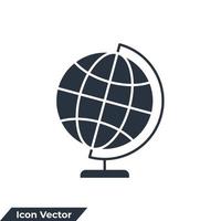 geography icon logo vector illustration. globe symbol template for graphic and web design collection