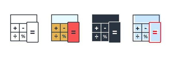 ilustración de vector de logotipo de icono matemático. plantilla de símbolo de calculadora para la colección de diseño gráfico y web