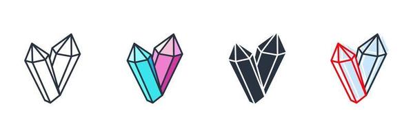 gemology icon logo vector illustration. gem symbol template for graphic and web design collection