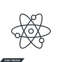 physics icon logo vector illustration. quantum atom symbol template for graphic and web design collection