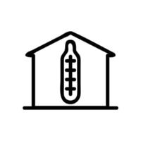 House temperature icon vector. Isolated contour symbol illustration vector