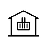 House heater air icon vector. Isolated contour symbol illustration vector