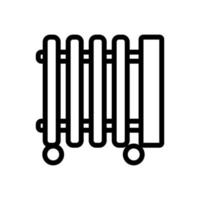House heater icon vector. Isolated contour symbol illustration vector