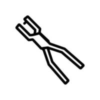 manual nippers for breaking paper icon vector outline illustration