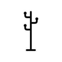 A clothing hanger is a vector icon. Isolated contour symbol illustration