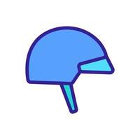 open helmet with visor icon vector outline illustration