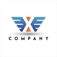 Initial Letter X Wing Logo vector