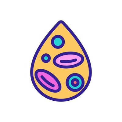 study blood icon vector. Isolated contour symbol illustration