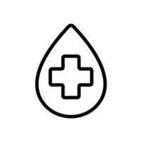 vector de icono de sangre de hospital. ilustración de símbolo de contorno aislado