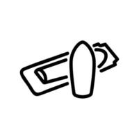 use of suppositories for hemorrhoids icon vector outline illustration