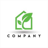 Green House Logo. Nature Plant House Logo vector