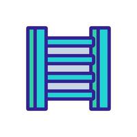 heated ladder with two vertical tubes icon vector outline illustration