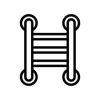 ladder heated towel rail icon vector outline illustration