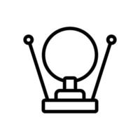 high quality round antenna receiver icon vector outline illustration