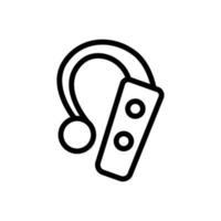 hearing aid icon vector outline illustration