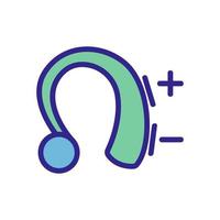 hearing aid icon vector outline illustration