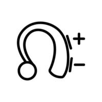 hearing aid icon vector outline illustration