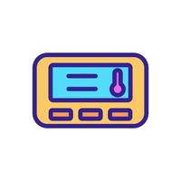 ilustración de contorno de vector de icono de sistema de control remoto de temperatura