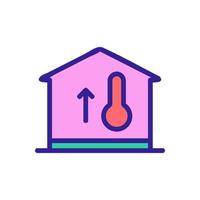 building warm temperature icon vector outline illustration