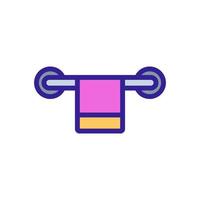 towel on dryer bar icon vector outline illustration