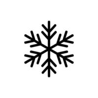 Snow icon vector. Isolated contour symbol illustration vector