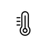 the thermometer icon is a vector. Isolated contour symbol illustration vector