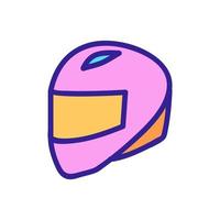 closed helmet integral icon vector outline illustration