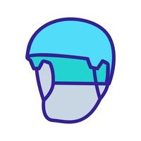 open visor helmets icon vector outline illustration