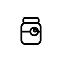 Eye in the bank icon vector. Isolated contour symbol illustration vector