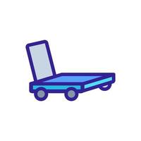 overall platform hand truck icon vector outline illustration