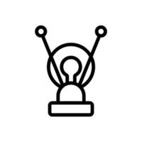 antenna for receiving hdtv signals icon vector outline illustration